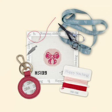 Pretty in Pink Key Fob Needlepoint Kit